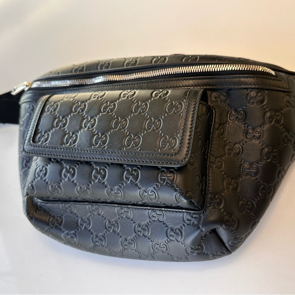 Gucci Black Leather Belt Bag